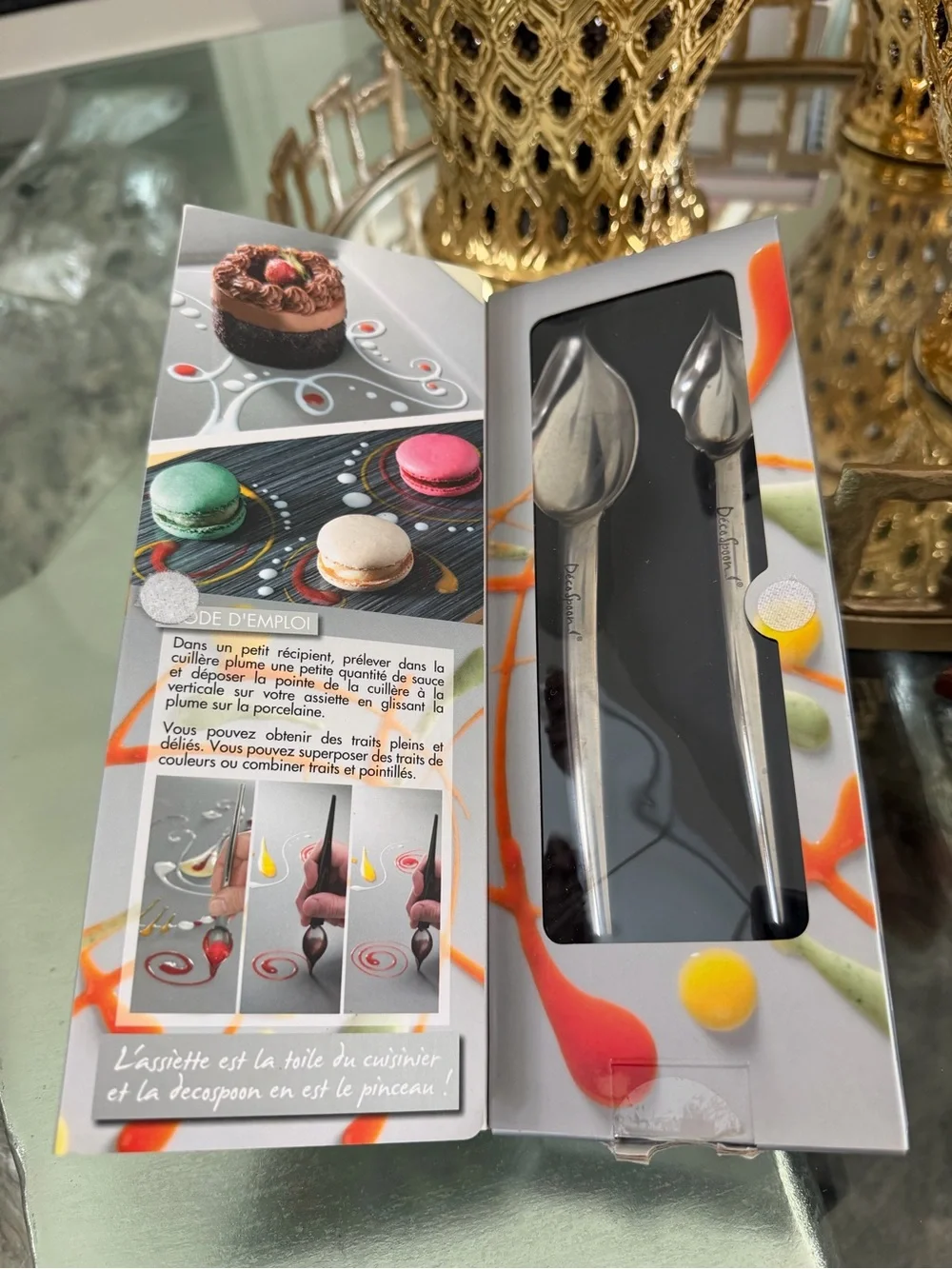 Set of 2 Quill Spoons for Cake Decorating Stainless Steel